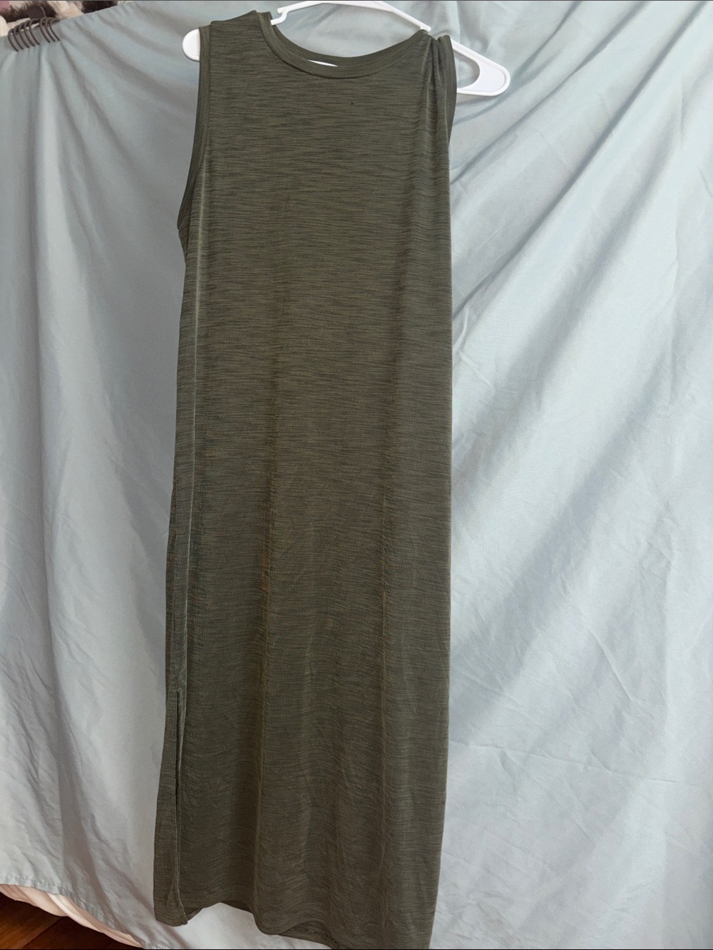 Nicole Miller Olive Sleeveless Maxi Dress